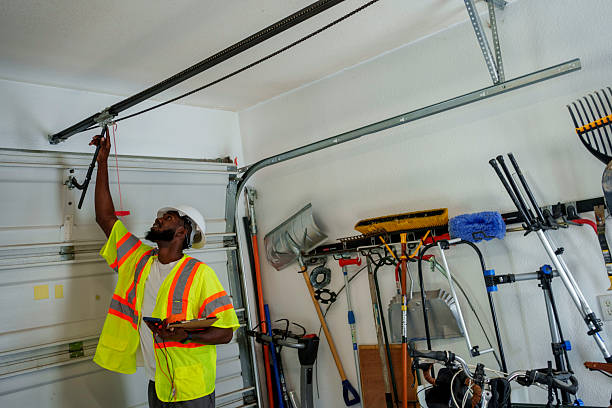 Professional Garage Door Maintenance technician working in Allegan, MI